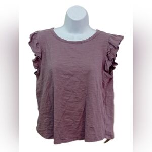 Women's Ruffled Sleeve Top - Pink